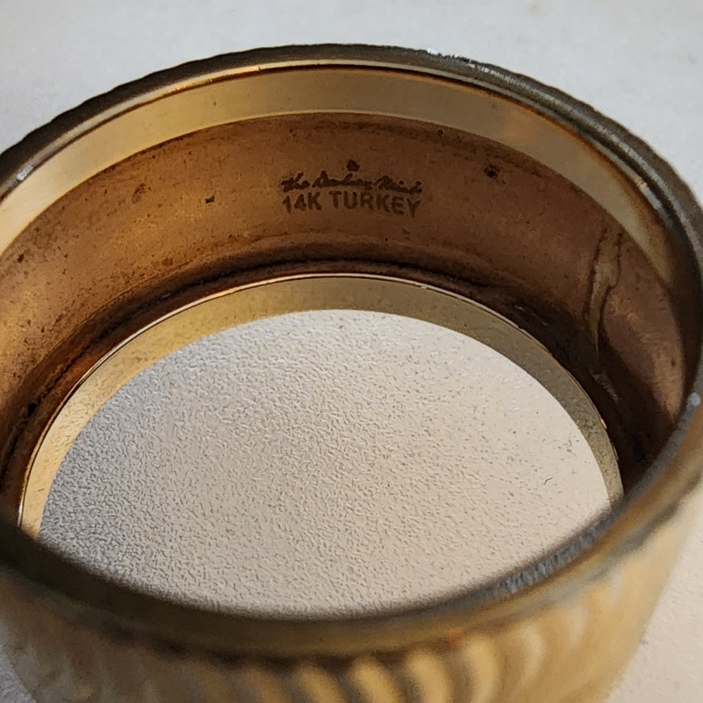 14k gold wide band